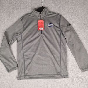 North Face Shirt‎ Mens Medium Gray Tech Fleece 1/4 Zip Pullover Horizon Heat Air